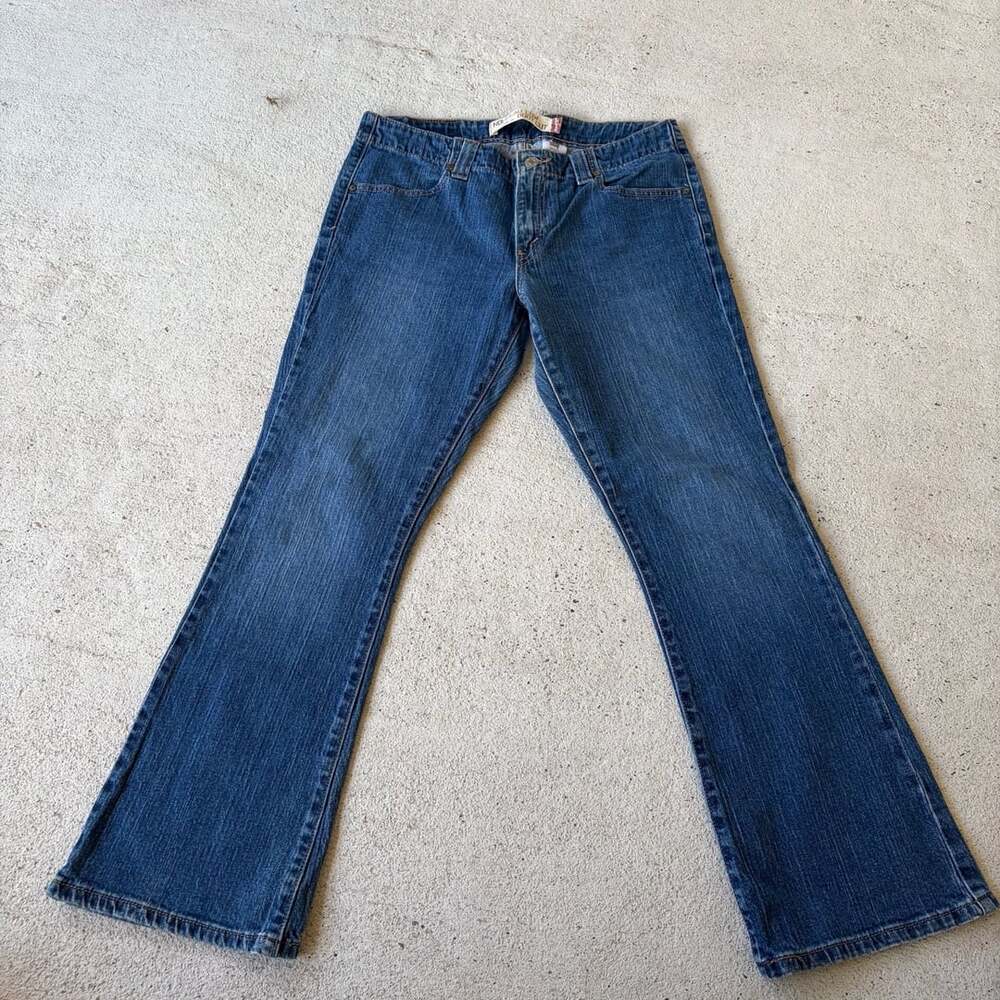Levi's 525 Nouveau Low Boot Cut Blue Denim Jeans Women's Size 8S Y2K